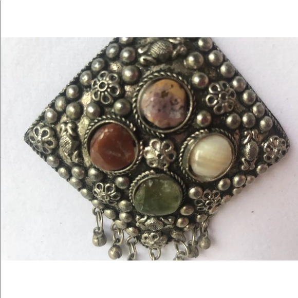 vintage Necklace pewter silver‎ tone necklace - Picture 3 of 7